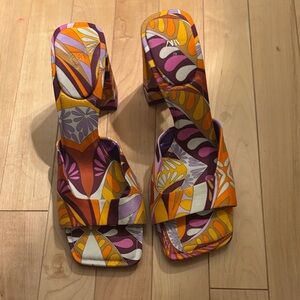 Zara Multicolor Women's Sandals - Orange, Purple, Yellow